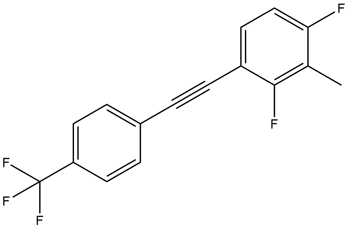 1,3-Difluoro-2-methyl-4-[2-[4-(trifluoromethyl)phenyl]ethynyl]benzene 结构式