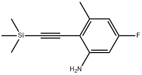 5-Fluoro-3-methyl-2-trimethylsilanylethynyl-phenylamine Structure
