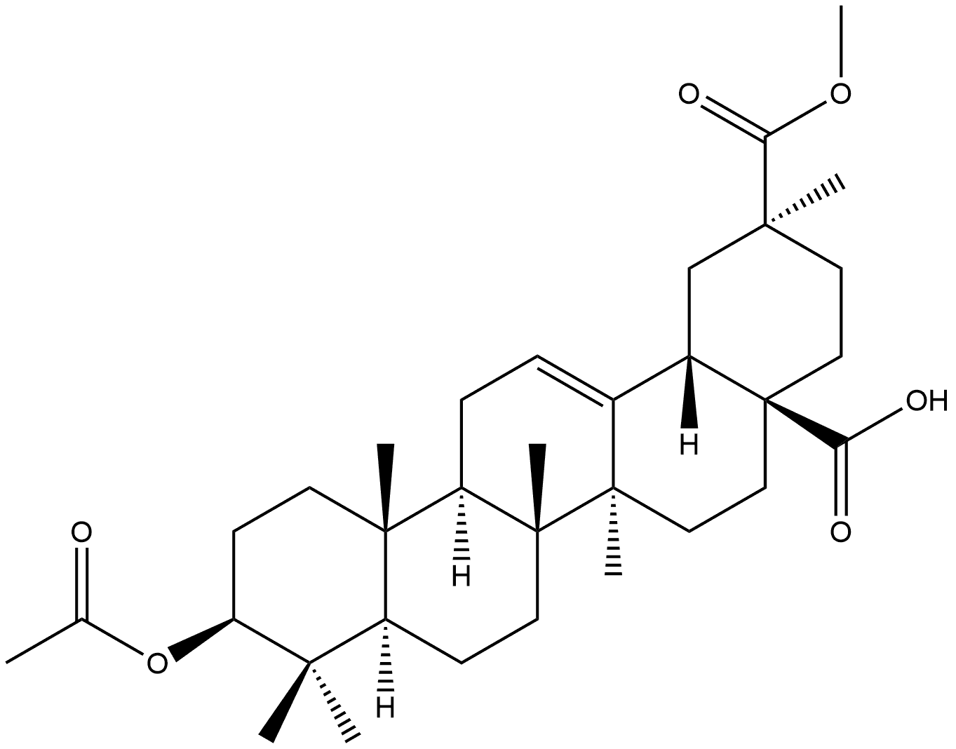 25488-42-0 Olean-12-ene-28,29-dioic acid, 3-(acetyloxy)-, 29-methyl ester, (3β,20β)-