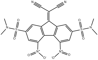 9-(dicyanomethylene)-4,5-bisnitro-N~2~,N~2~,N~7~,N~7~-tetramethyl-9H-fluorene-2,7-disulfonamide Structure