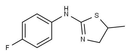 2-Thiazolamine, N-(4-fluorophenyl)-4,5-dihydro-5-methyl- Structure