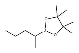 4,4,5,5-四甲基-2-(戊烷-2-基)-1,3,2-二氧硼杂环戊烷 结构式