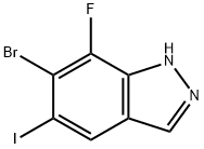 6-溴-7-氟-5-碘-1H-吲唑 结构式
