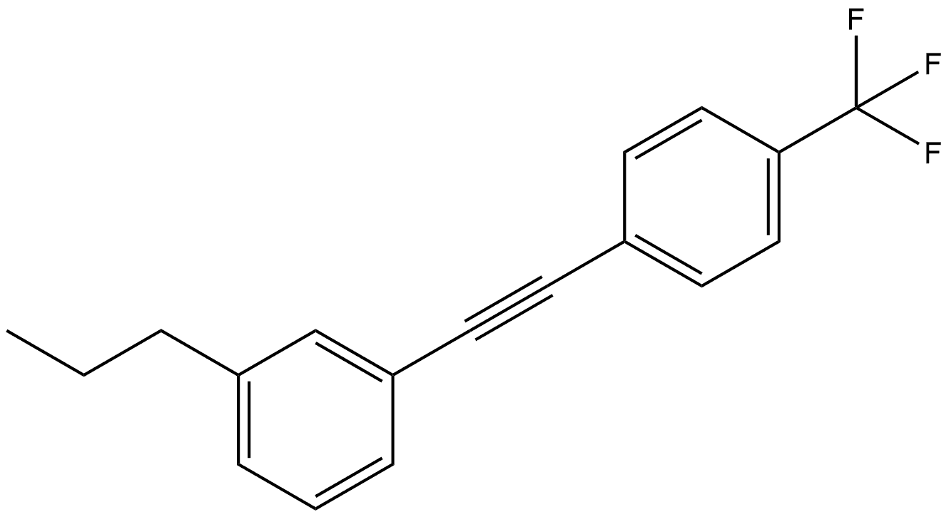 1-Propyl-3-[2-[4-(trifluoromethyl)phenyl]ethynyl]benzene Structure