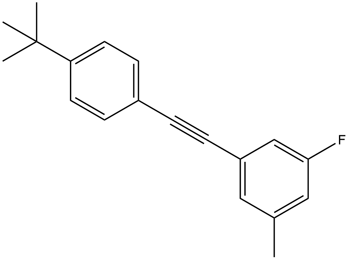 1-[2-[4-(1,1-Dimethylethyl)phenyl]ethynyl]-3-fluoro-5-methylbenzene 结构式