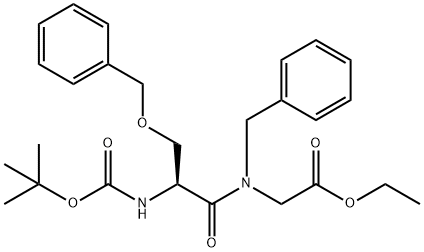 Glycine, N-[(1,1-dimethylethoxy)carbonyl]-O-(phenylmethyl)-L-seryl-N-(phenylmethyl)-, ethyl ester (9CI)