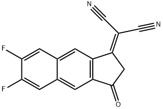 2-(6,7-difluoro-3-oxo-2,3-dihydro-1H-cyclopenta[b]na
phthalen-1-ylidene)malononitrile Struktur