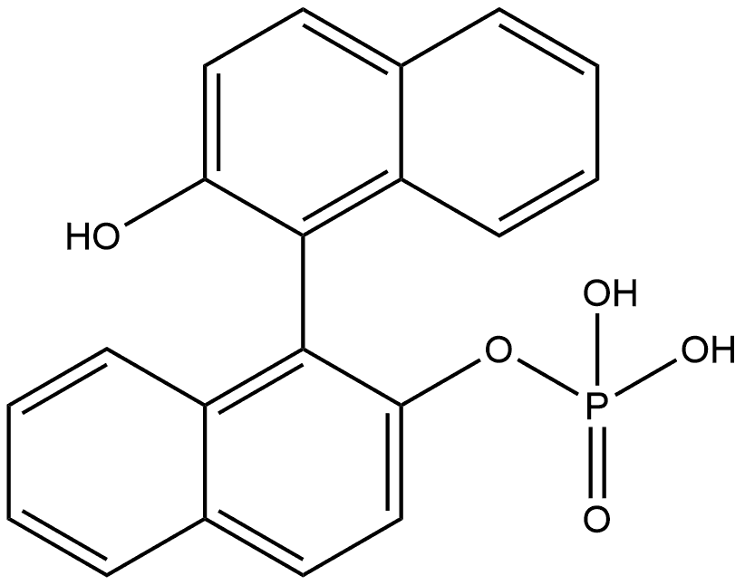 (+)-2'-Hydroxy-1,1'-binaphthyl-2-yl phosphate 化学構造式