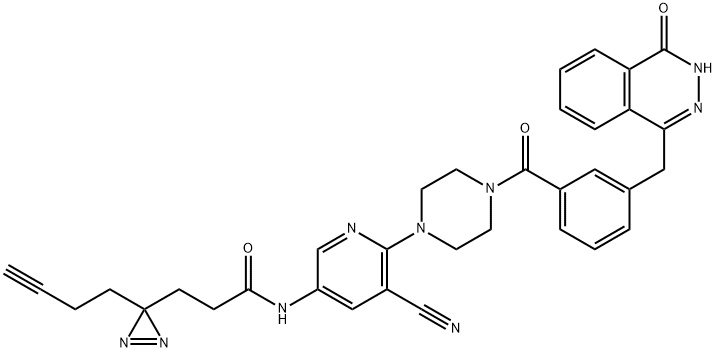 3H-Diazirine-3-propanamide, 3-(3-butyn-1-yl)-N-[5-cyano-6-[4-[3-[(3,4-dihydro-4-oxo-1-phthalazinyl)methyl]benzoyl]-1-piperazinyl]-3-pyridinyl]-|