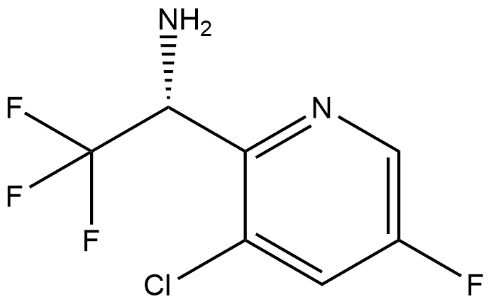 (R)-1-(3-chloro-5-fluoropyridin-2-yl)-2,2,2-trifluoroethan-1-amine 结构式