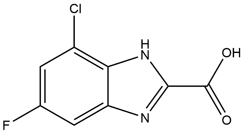 4-Chloro-6-fluorobenzimidazole-2-carboxylic Acid Structure
