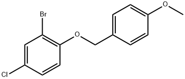 2-溴-4-氯-1-((4-甲氧基苄基)氧基)苯 结构式