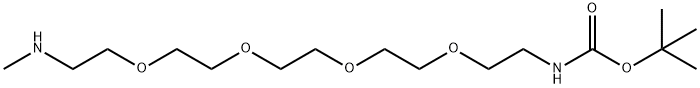 N-叔丁氧羰基-五聚乙二醇-甲胺基 结构式
