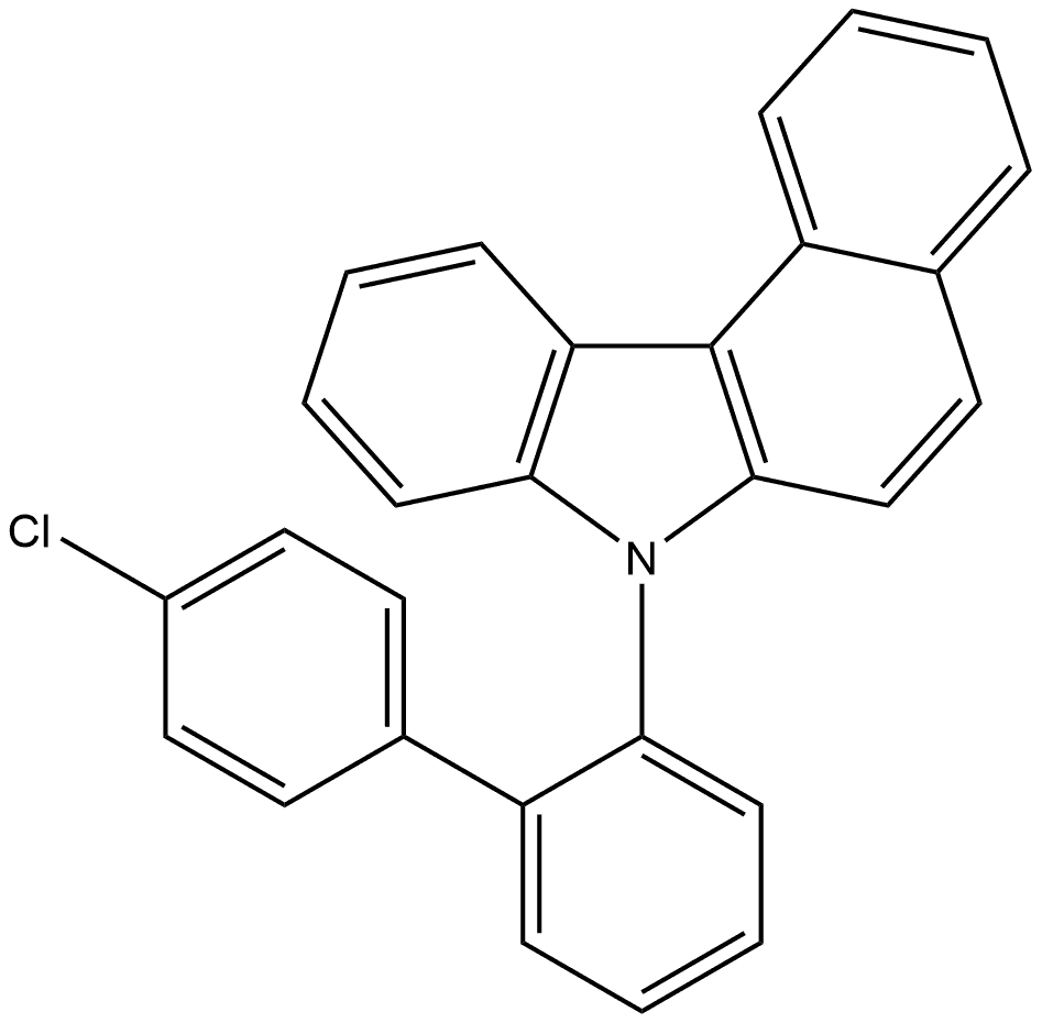 7-(4'-氯-[1,1'-联苯]-2-基)-7H苯并[C]咔唑 结构式