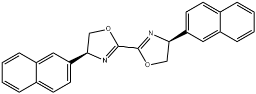 2,2'-Bioxazole, 4,4',5,5'-tetrahydro-4,4'-di-2-naphthalenyl-, (4S,4'S)- 化学構造式