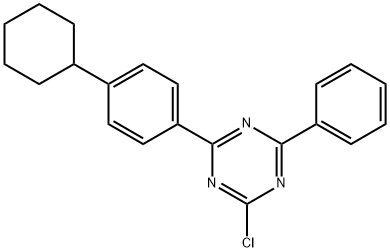 1,3,5-Triazine, 2-chloro-4-(4-cyclohexylphenyl)-6-phenyl- Structure