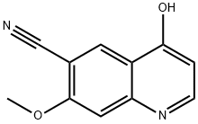 6-Quinolinecarbonitrile, 4-hydroxy-7-methoxy- 化学構造式