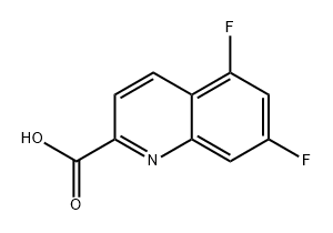 2-Quinolinecarboxylic acid, 5,7-difluoro- Structure