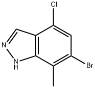 6-溴-4-氯-7-甲基-1H-吲唑, 2569481-43-0, 结构式