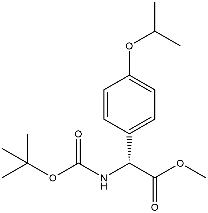 Methyl (2R)-2-{[(tert-butoxy)carbonyl]amino}-2-(4-isopropoxyphenyl)acetate 结构式