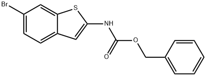 (6-溴苯并[B]噻吩-2-基)氨基甲酸苄酯 结构式