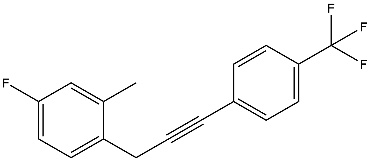 4-Fluoro-2-methyl-1-[3-[4-(trifluoromethyl)phenyl]-2-propyn-1-yl]benzene Structure
