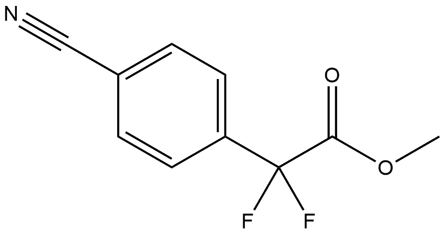 Benzeneacetic acid, 4-cyano-α,α-difluoro-, methyl ester Structure