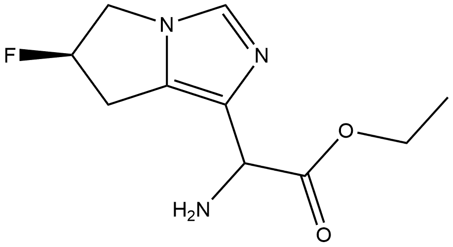 ethyl 2-amino-2-((R)-6-fluoro-6,7-dihydro-5H-pyrrolo[1,2-c]imidazol-1-yl)acetate Structure
