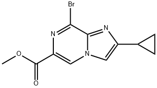 Imidazo[1,2-a]pyrazine-6-carboxylic acid, 8-bromo-2-cyclopropyl-, methyl ester Struktur