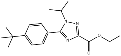 1H-1,2,4-Triazole-3-carboxylic acid, 5-[4-(1,1-dimethylethyl)phenyl]-1-(1-methylethyl)-, ethyl ester Structure