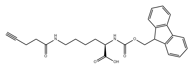 D-Lysine, N2-[(9H-fluoren-9-ylmethoxy)carbonyl]-N6-(1-oxo-4-pentyn-1-yl)- Structure