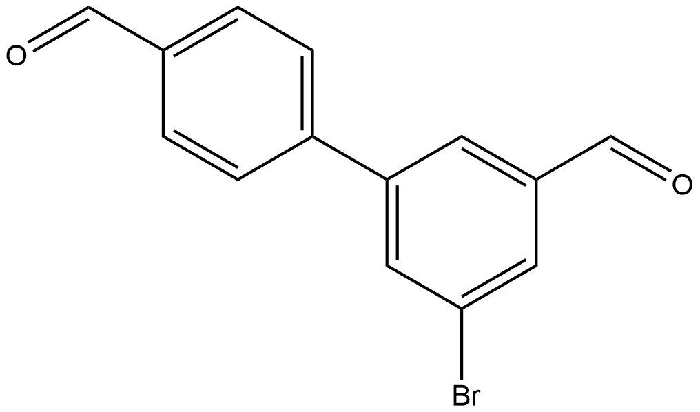 5-Bromo[1,1′-biphenyl]-3,4′-dicarboxaldehyde Structure