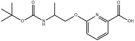 6-(2-{[(tert-butoxy)carbonyl]amino}propoxy)pyridine-2-carboxylic acid 结构式