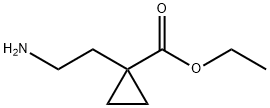 Cyclopropanecarboxylic acid, 1-(2-aminoethyl)-, ethyl ester Structure