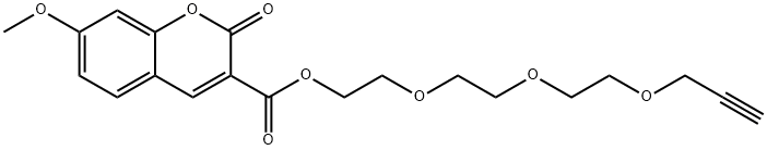 2-(2-(2-(prop-2-yn-1-yloxy)ethoxy)ethoxy)ethyl 7-methoxy-2-oxo-2H-chromene-3-carboxylate 结构式