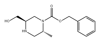 (2R,5R)-5-(羟甲基)-2-甲基哌嗪-1-羧酸苄酯, 2584980-97-0, 结构式