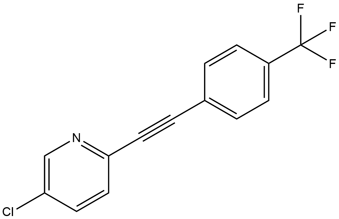 5-Chloro-2-[2-[4-(trifluoromethyl)phenyl]ethynyl]pyridine Struktur