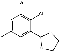 3-溴-2-氯-5-甲基苯甲醛缩乙二醇 结构式