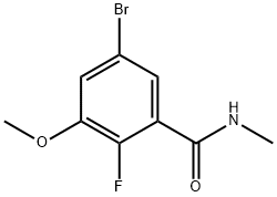 5-Bromo-2-fluoro-3-methoxy-N-methylbenzamide 结构式