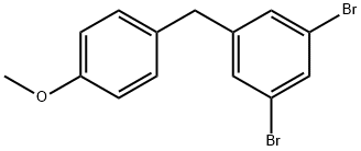 1,3-Dibromo-5-(4-methoxybenzyl)benzene Struktur