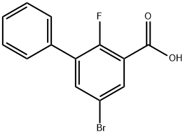 5-Bromo-2-fluoro-[1,1'-biphenyl]-3-carboxylic acid Struktur