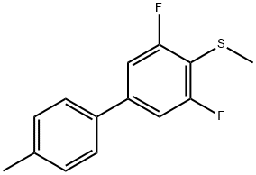 (3,5-Difluoro-4'-methyl-[1,1'-biphenyl]-4-yl)(methyl)sulfane 结构式