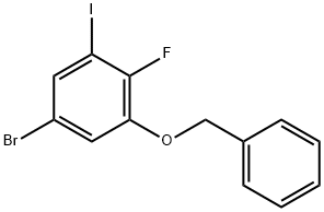 1-(benzyloxy)-5-bromo-2-fluoro-3-iodobenzene Struktur