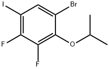 1-Bromo-3,4-difluoro-5-iodo-2-isopropoxybenzene 结构式