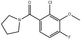 (2-Chloro-4-fluoro-3-methoxyphenyl)(pyrrolidin-1-yl)methanone 结构式