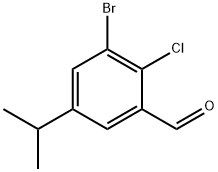 3-Bromo-2-chloro-5-isopropylbenzaldehyde Struktur