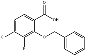 2-(Benzyloxy)-4-chloro-3-fluorobenzoic acid Struktur