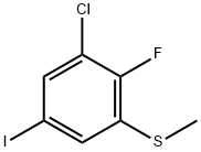 (3-Chloro-2-fluoro-5-iodophenyl)(methyl)sulfane Structure