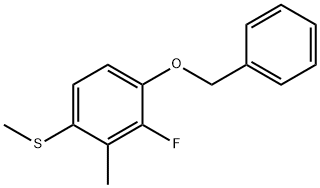 (4-(Benzyloxy)-3-fluoro-2-methylphenyl)(methyl)sulfane 结构式