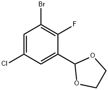 2-(3-Bromo-5-chloro-2-fluorophenyl)-1,3-dioxolane,2586126-60-3,结构式